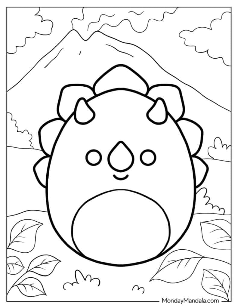 Squishmallow coloring pages free pdf printables