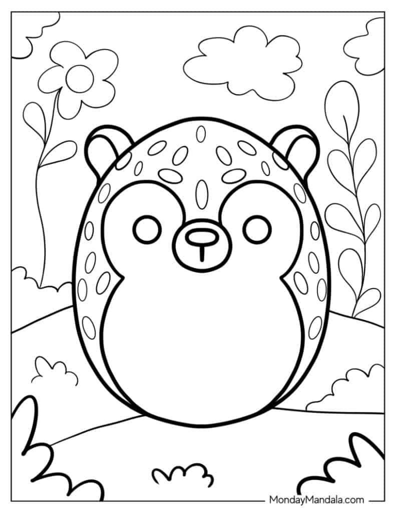 Squishmallow coloring pages free pdf printables