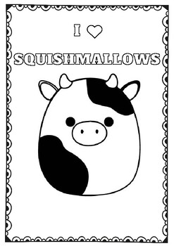 Squishmallow coloring pages by galactic daisy tpt