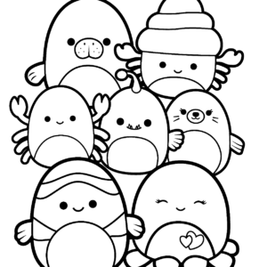 Squishmallow coloring pages printable for free download