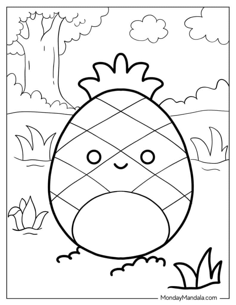 Squishmallow coloring pages free pdf printables