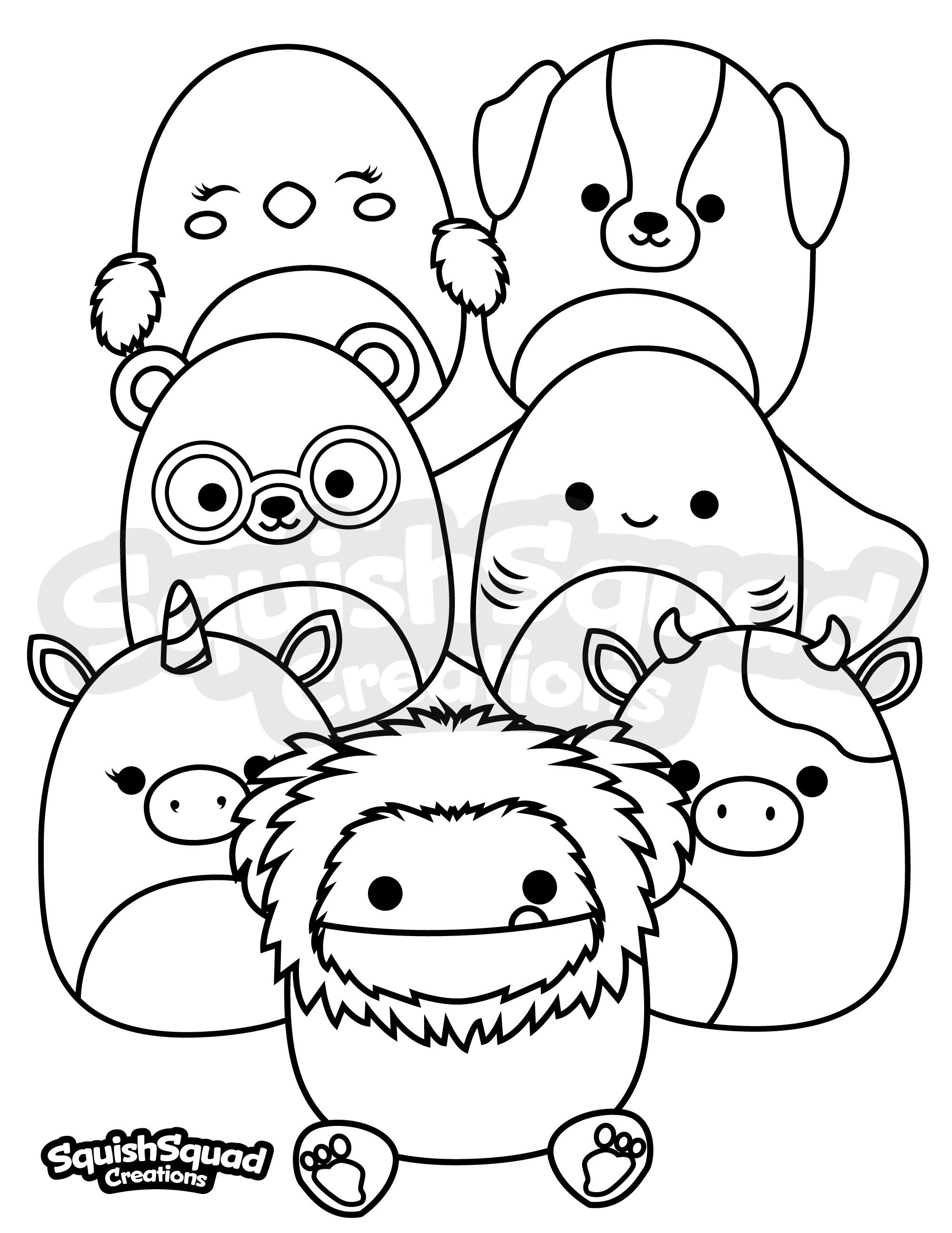 Squishmallow coloring page printable squishmallow coloring page squishmallow downloadable coloring sheet coloring page for kids