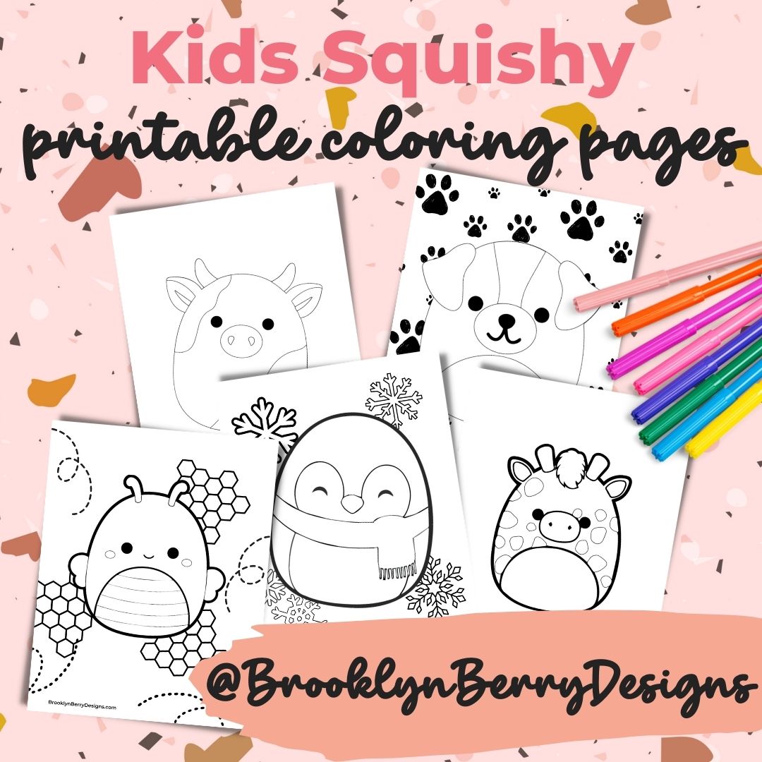 Squishmallow coloring pages â brooklyn berry designs