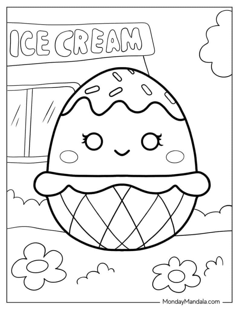 Squishmallow coloring pages free pdf printables