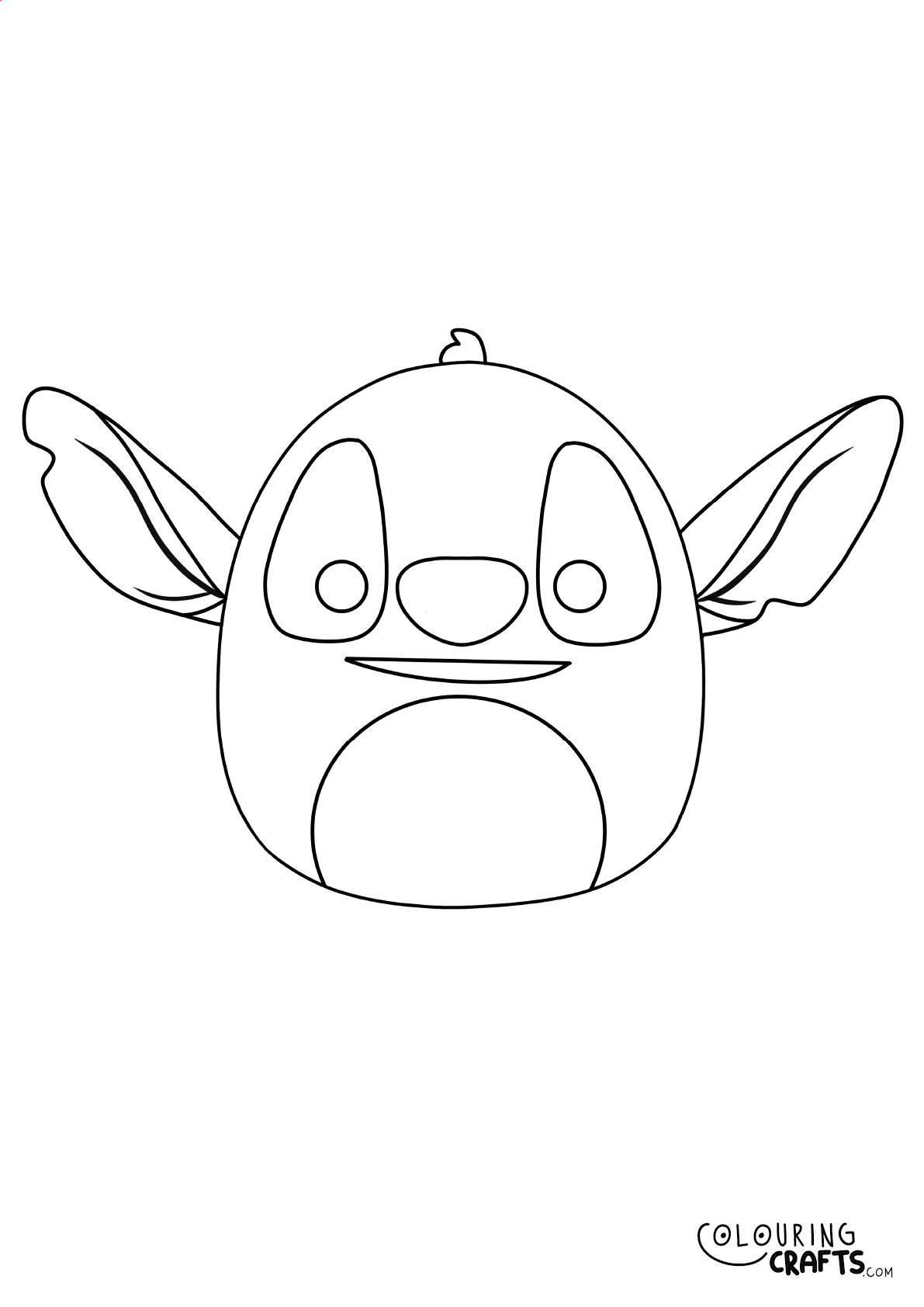 Stitch squishmallows printable colouring page