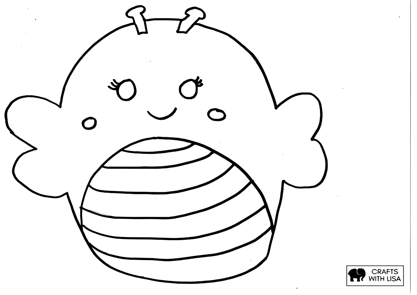 Squishmallows butterfly coloring page