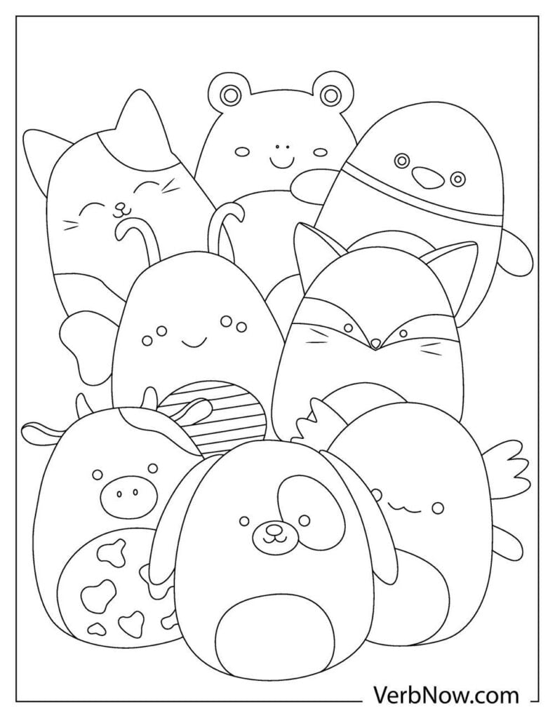 Free squishmallows coloring pages book for download printable pdf