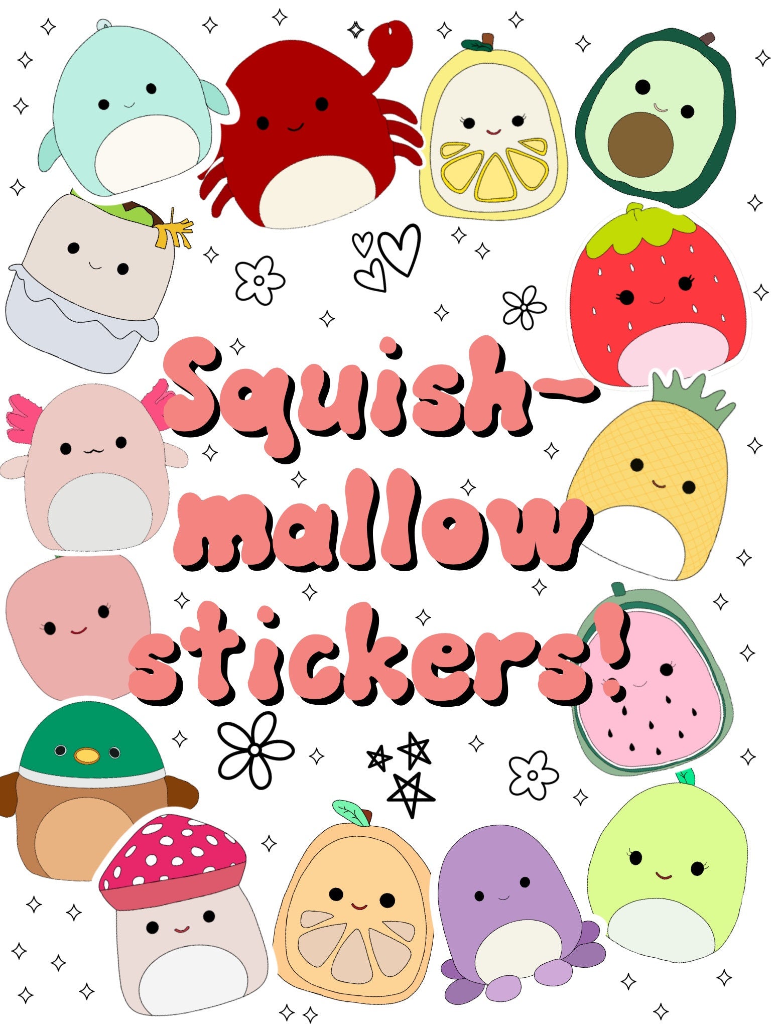 Squishmallow coloring pages free pdf printables off