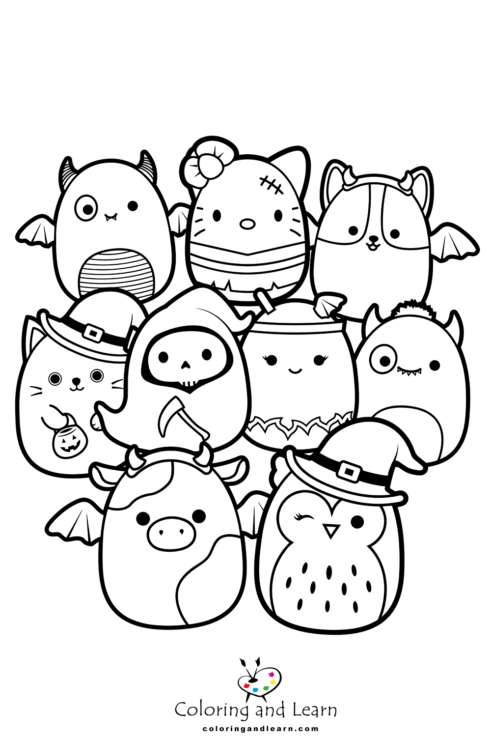 Squishmallows coloring pages