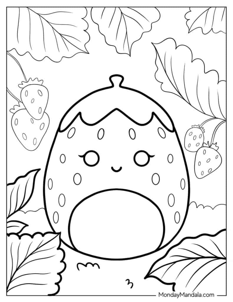 Squishmallow coloring pages free pdf printables