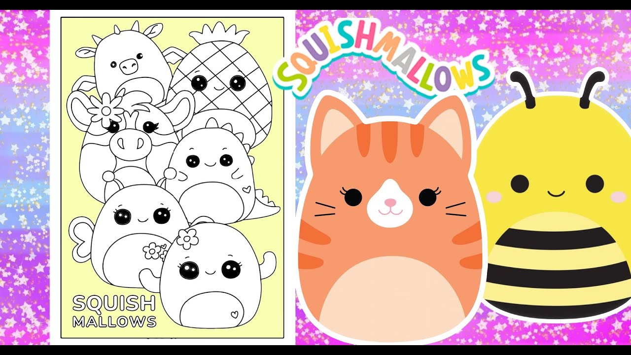 Cute squishmallows coloring page plushies soft squishmallows animal collection