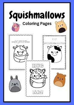 Squishmallow coloring pages by galactic daisy tpt