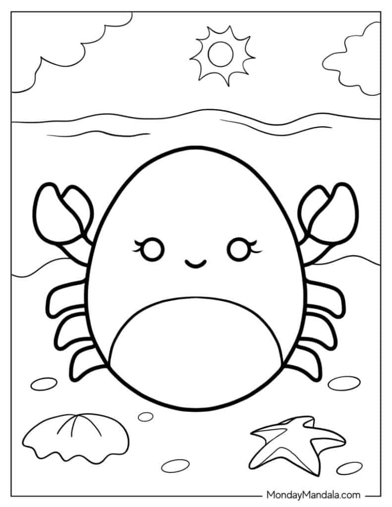 Squishmallow coloring pages free pdf printables