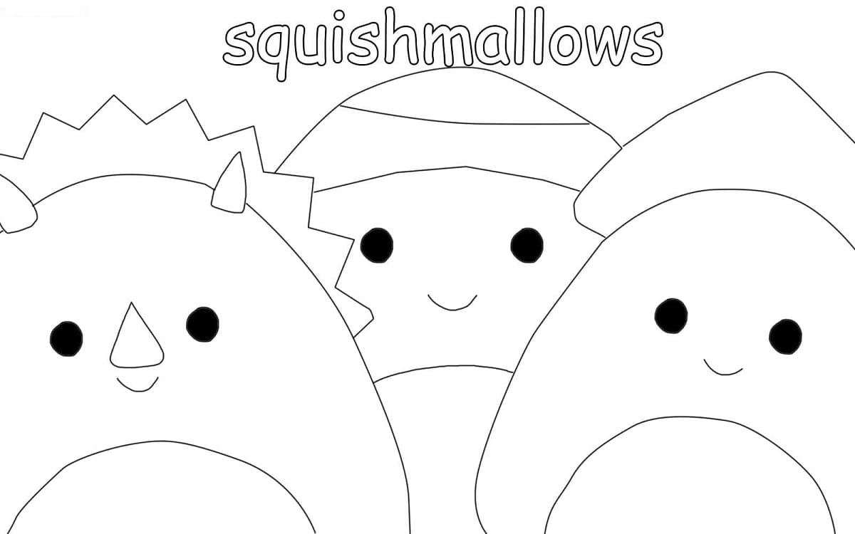Squishmallows free for kids coloring page