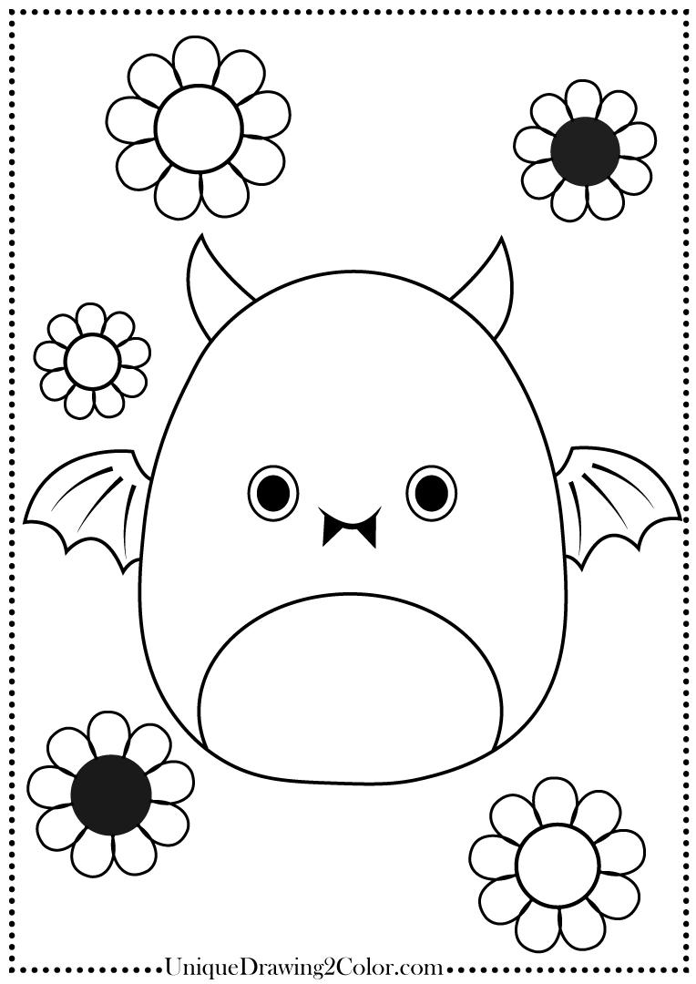 Squishmallow coloring pages