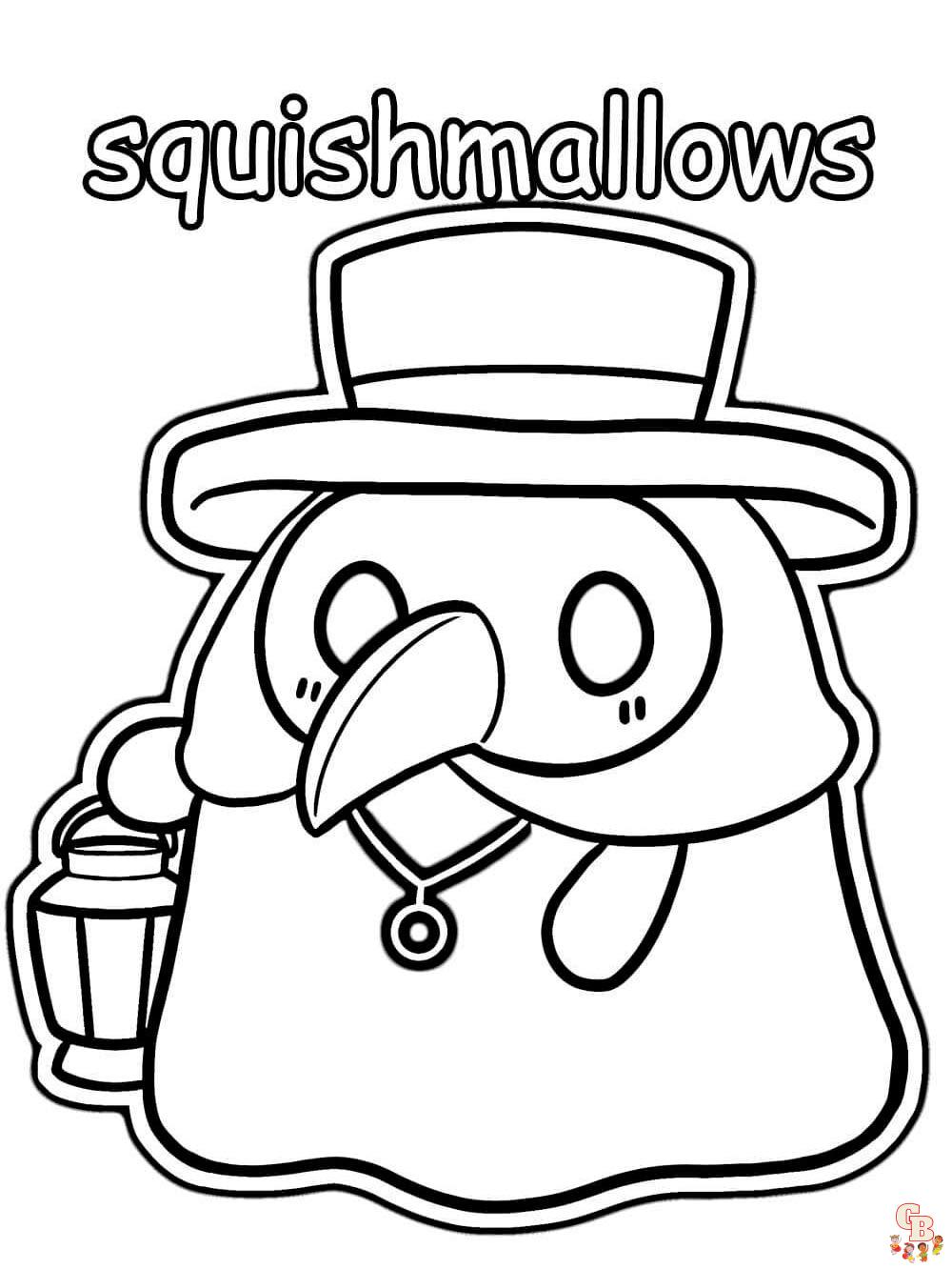 Squishmallows coloring pages for kids free printable sheets