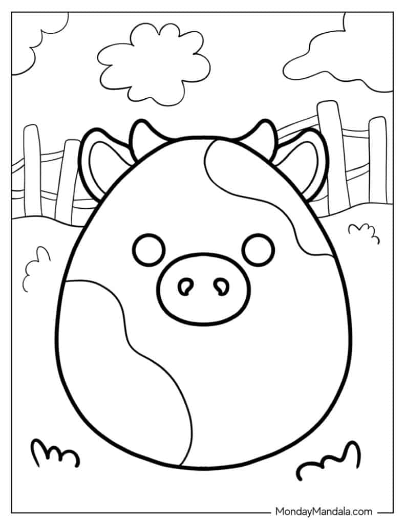 Squishmallow coloring pages free pdf printables