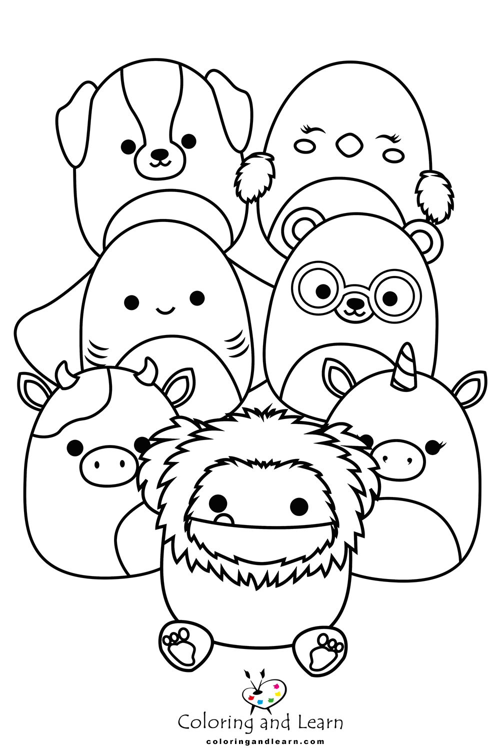 Squishmallows coloring pages