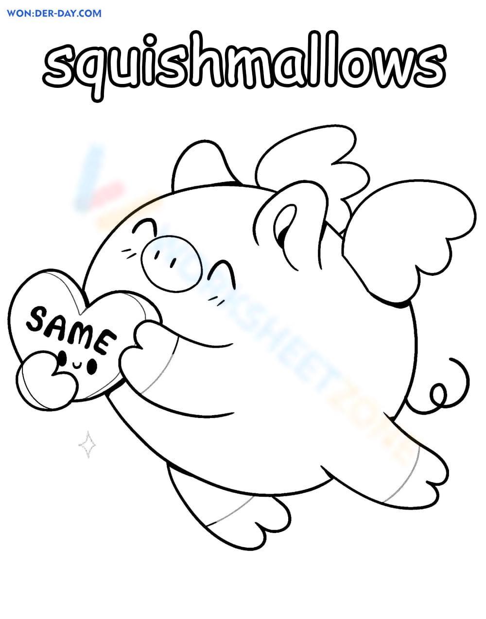 Free printable squishmallows coloring pages for kids