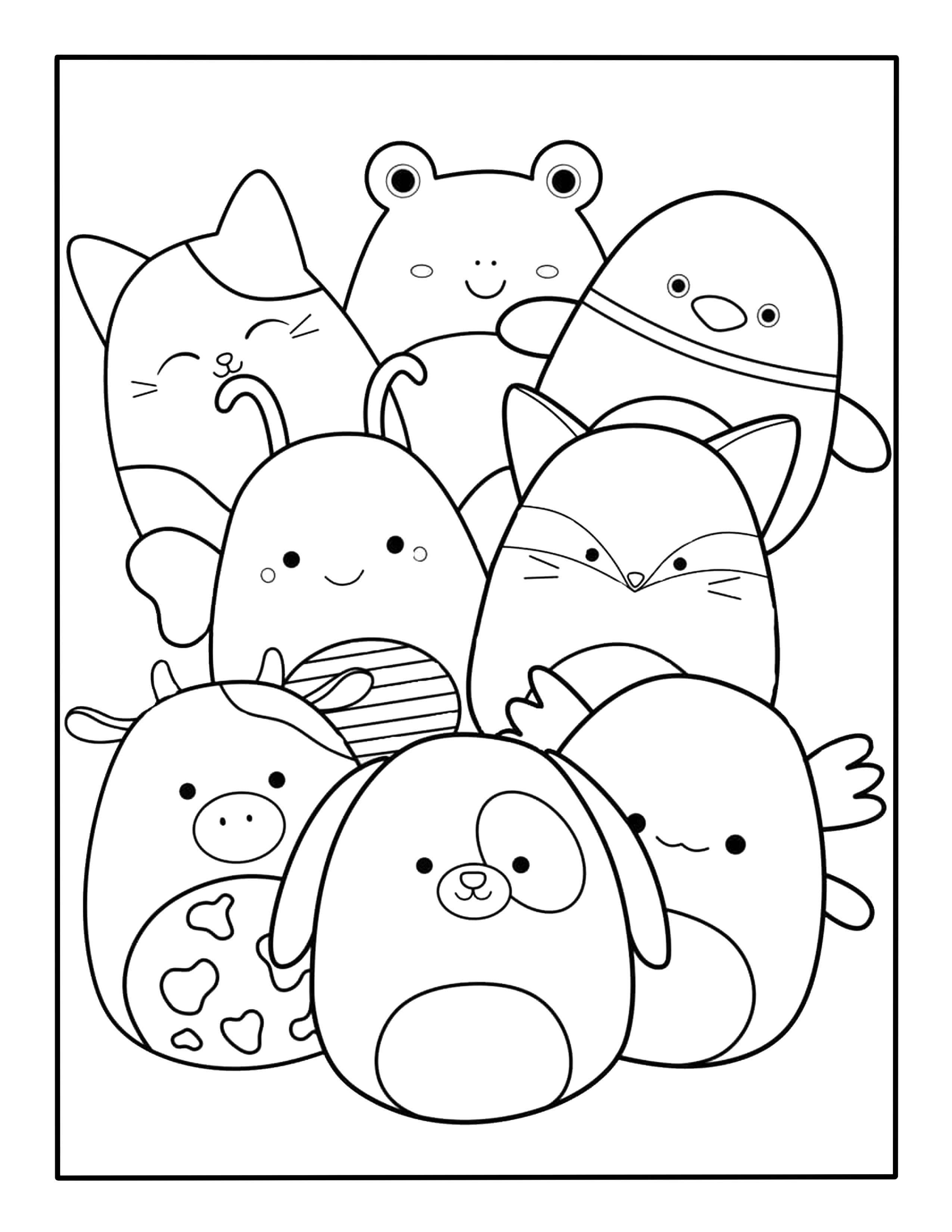 Squishmallows coloring page â kimmi the clown