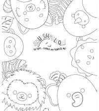 Squishmallow coloring pages printable for free download