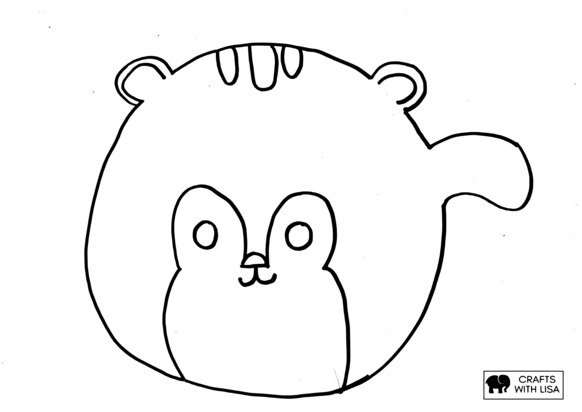 Squishmallows squirrel coloring page