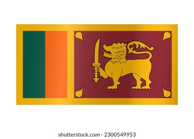 Sri lanka d waving flag emoji stock illustration