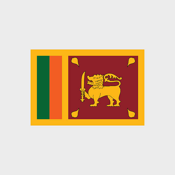 Sri lanka flag stock illustration