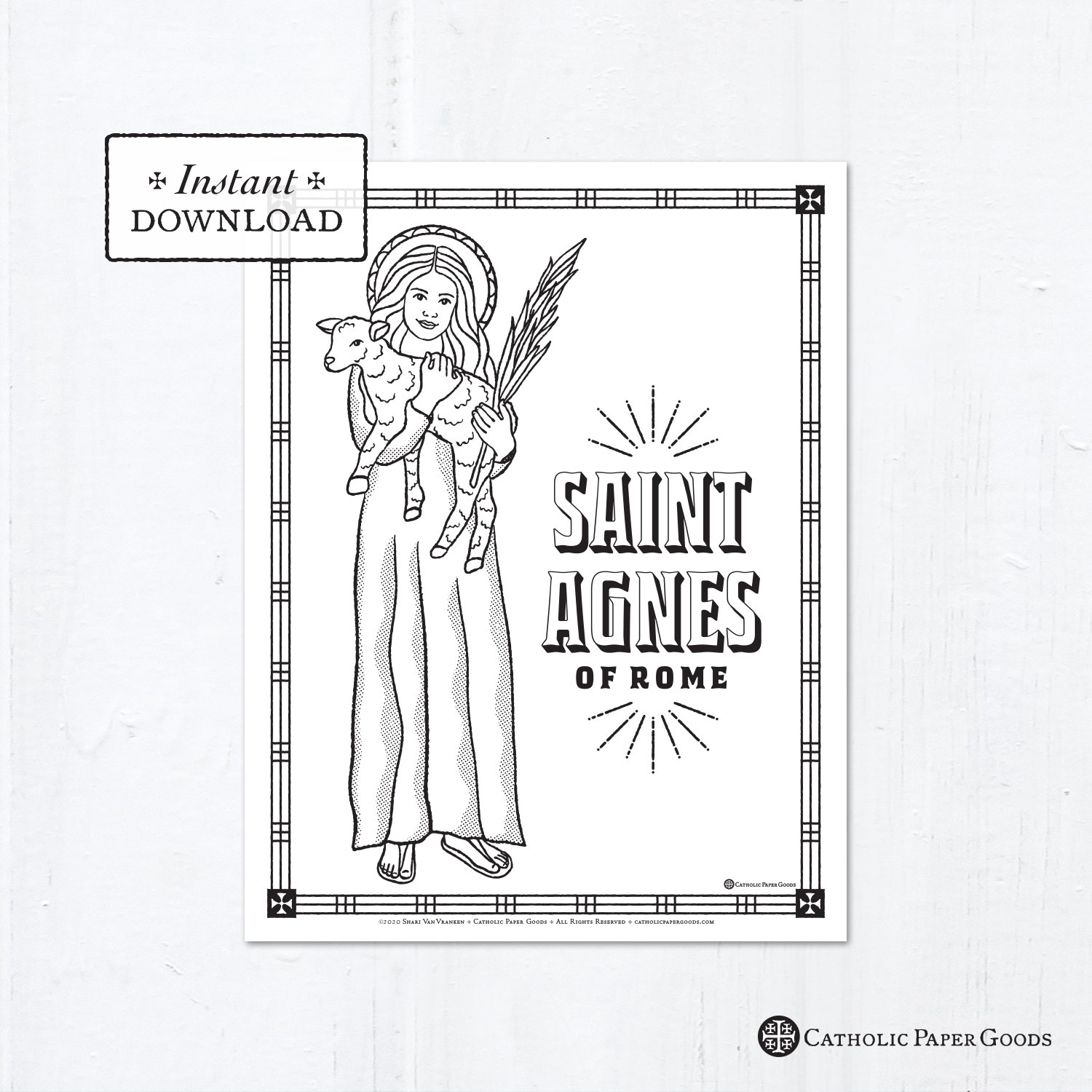 Catholic coloring page