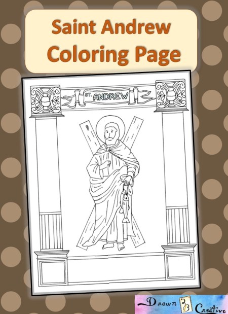 Saint andrew coloring page