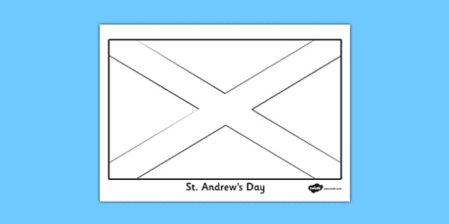 St andrew flag coloring sheet teacher