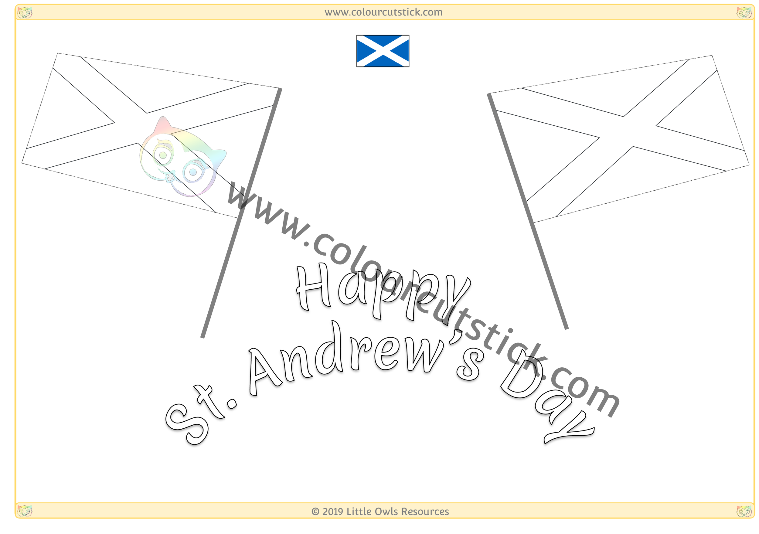 Free st andrews day colouringcoloring pages