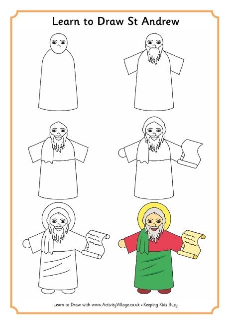 Learn to draw saint andrew learn to draw st andrews drawing tutorials for kids