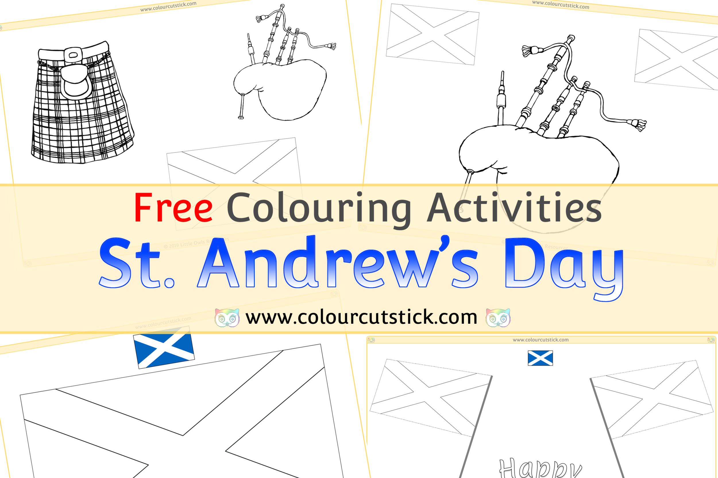 Free st andrews day colouringcoloring pages