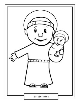 St anthony coloring book page by ladybug learning store tpt