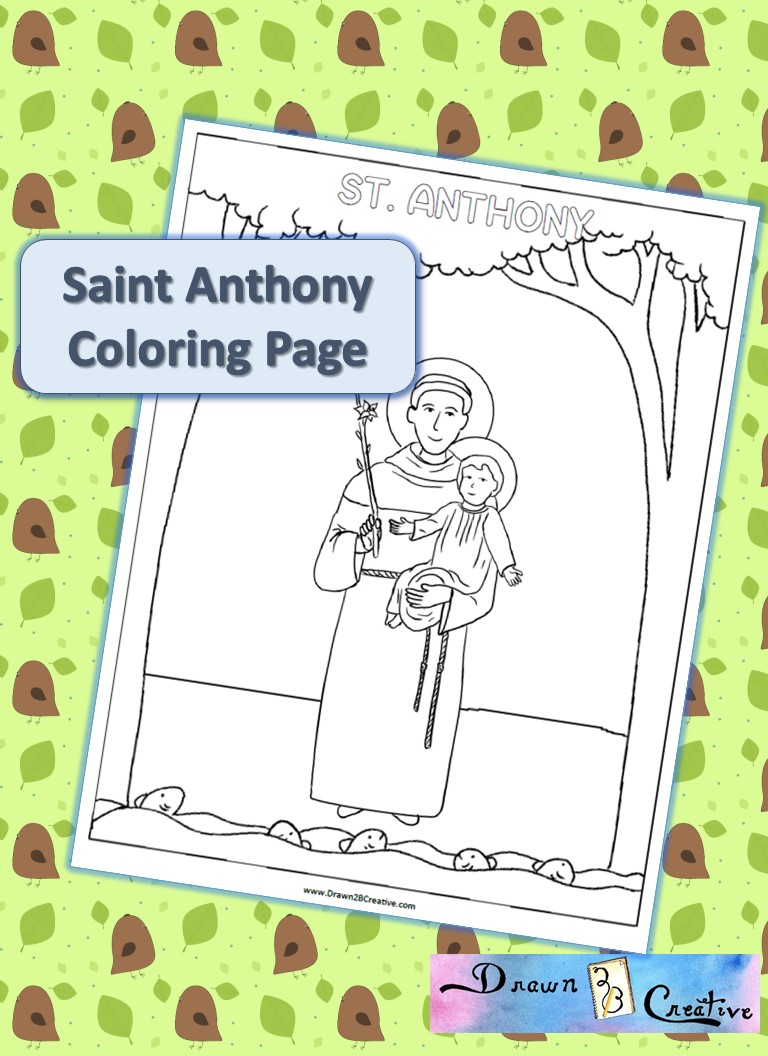 Saint anthony coloring page