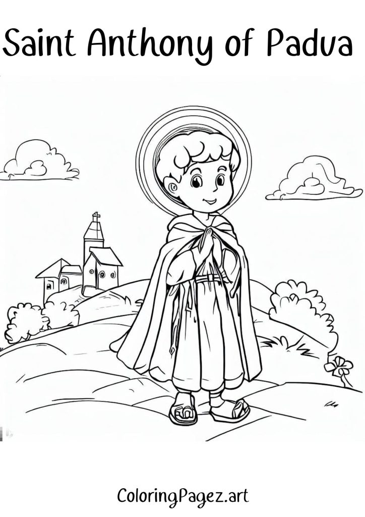 St anthony coloring page printables