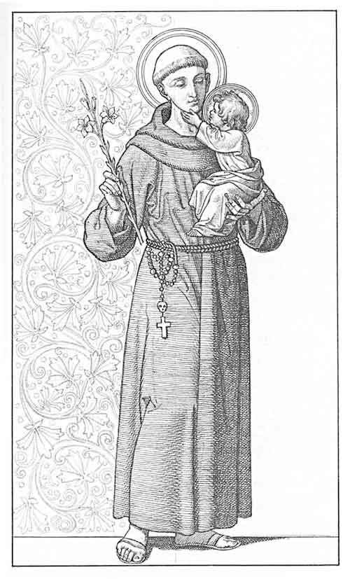 Colour the picture of saint anthony