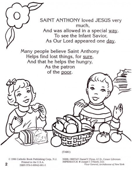 Coloring book about the saints