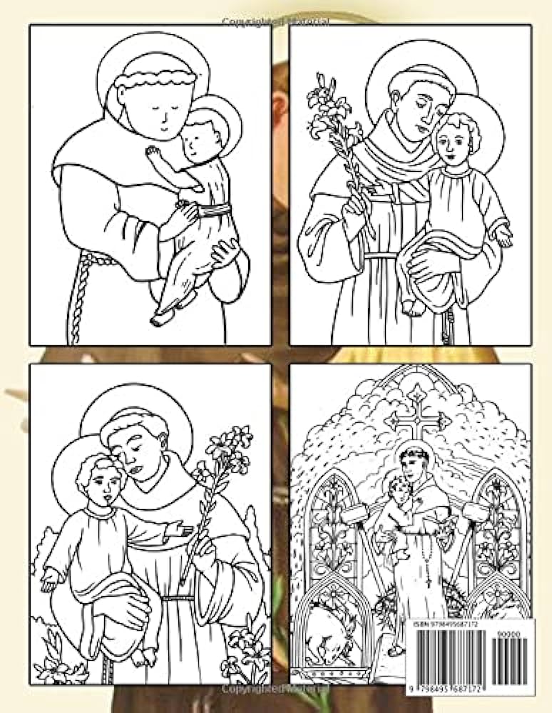 St anthony of padua coloring book an by nunez marco