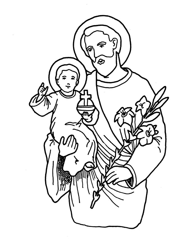 Coloring pages the virtual st joseph altar