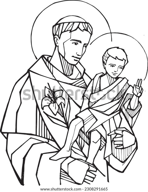 Saint anthony padua over royalty