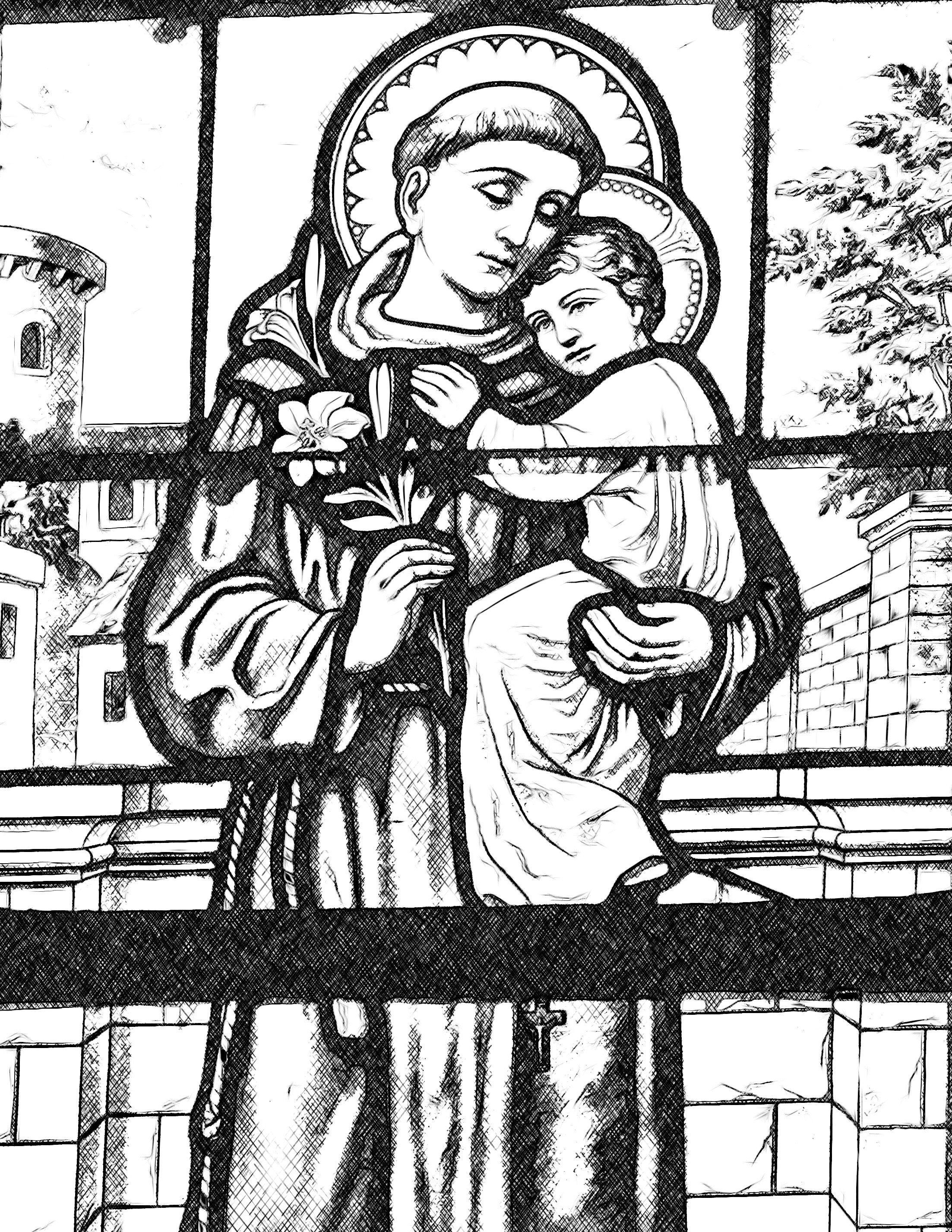 Saint anthony of padua with infant jesus