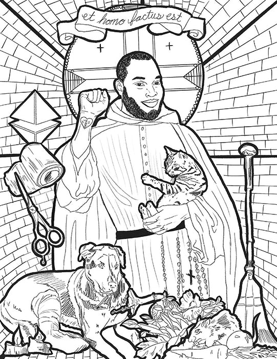 Digital coloring book pages â ministry of saints modern iconography
