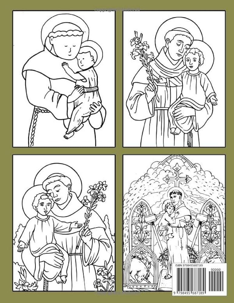 St anthony of padua coloring book an amazing coloring book with lots of illustrations for relaxation and stress relief nunez marco libros