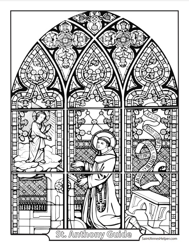 St anthony coloring pages and drawing