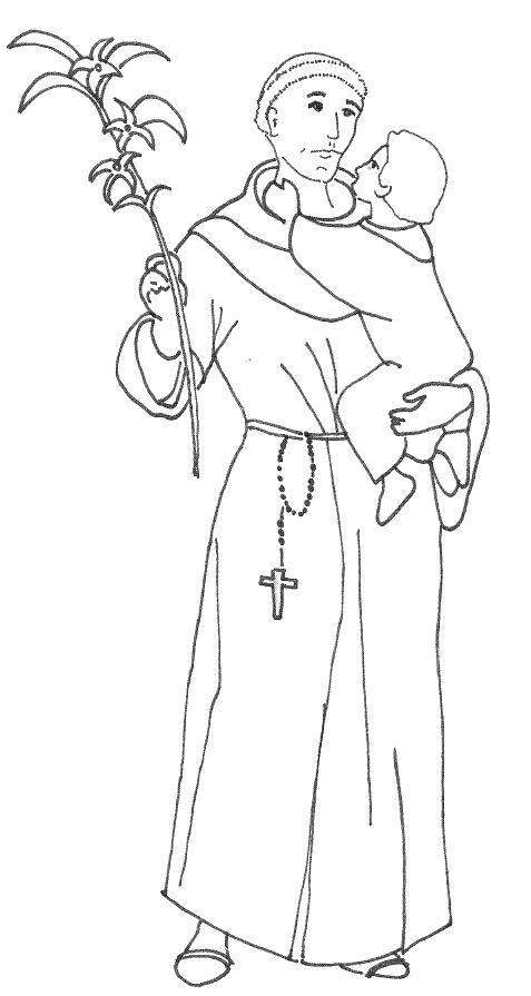 St anthony of padua coloring page desenhos santo antãnio artesanato religioso