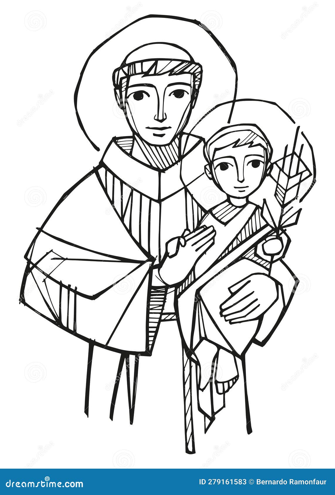 Saint anthony stock illustrations â saint anthony stock illustrations vectors clipart