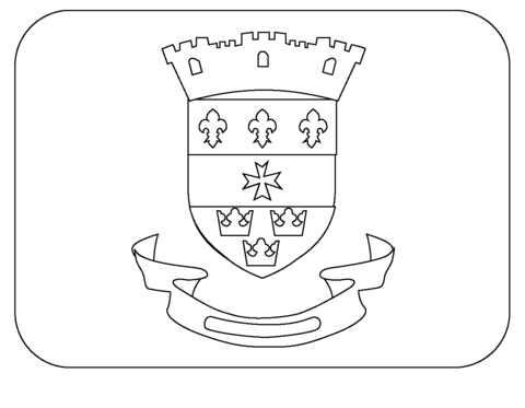 Flag of st barthelemy emoji coloring page free printable coloring pages