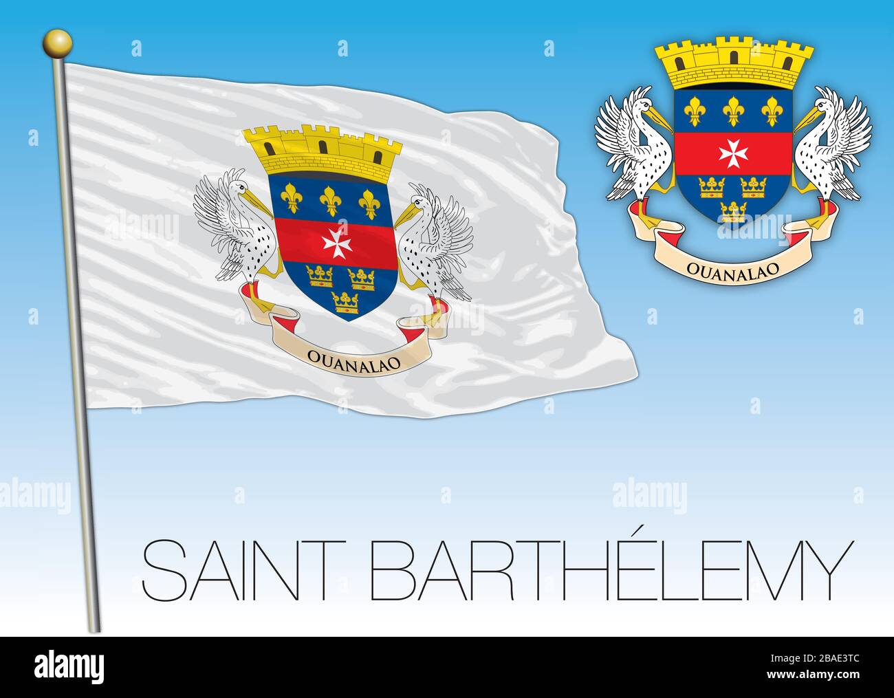 Saint barthelemy flag hi